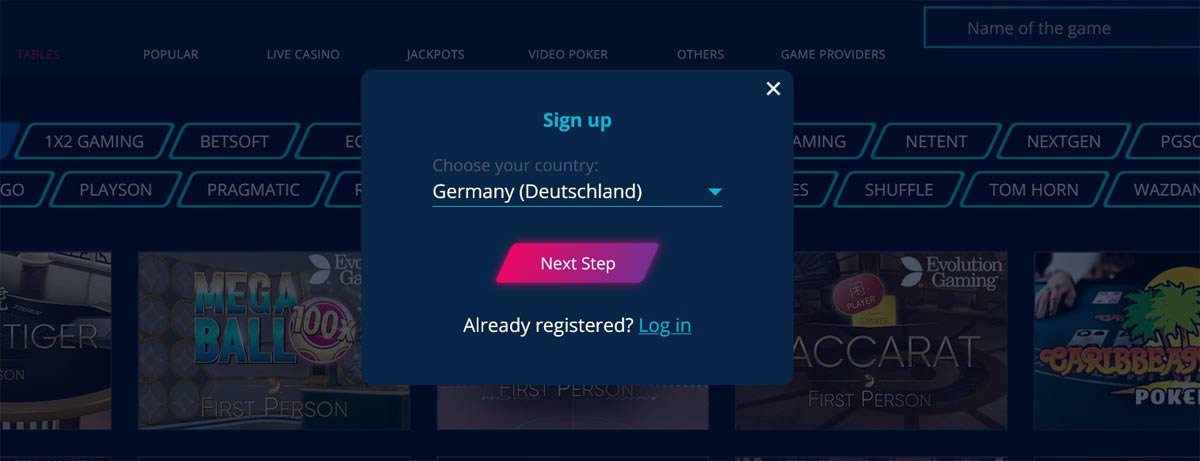 MrBit Signup screen